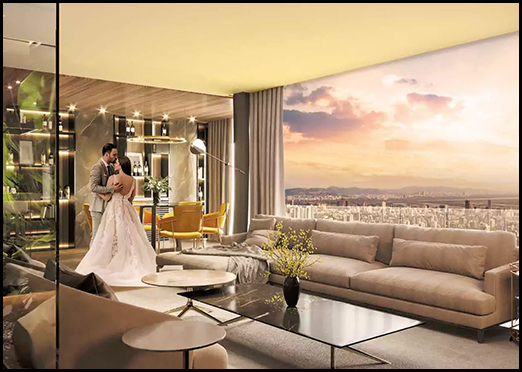 Living Room Facilities Available at Prestige Group